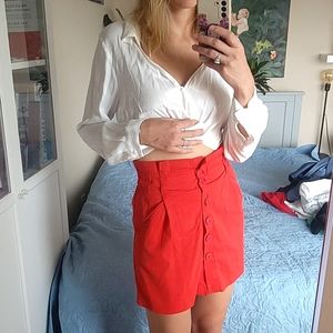 Zara red skirt